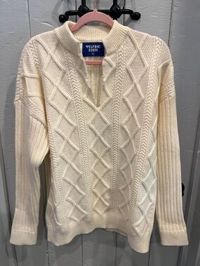 Aelfric Eden Cream Cable Knit Sweater Large NWOT